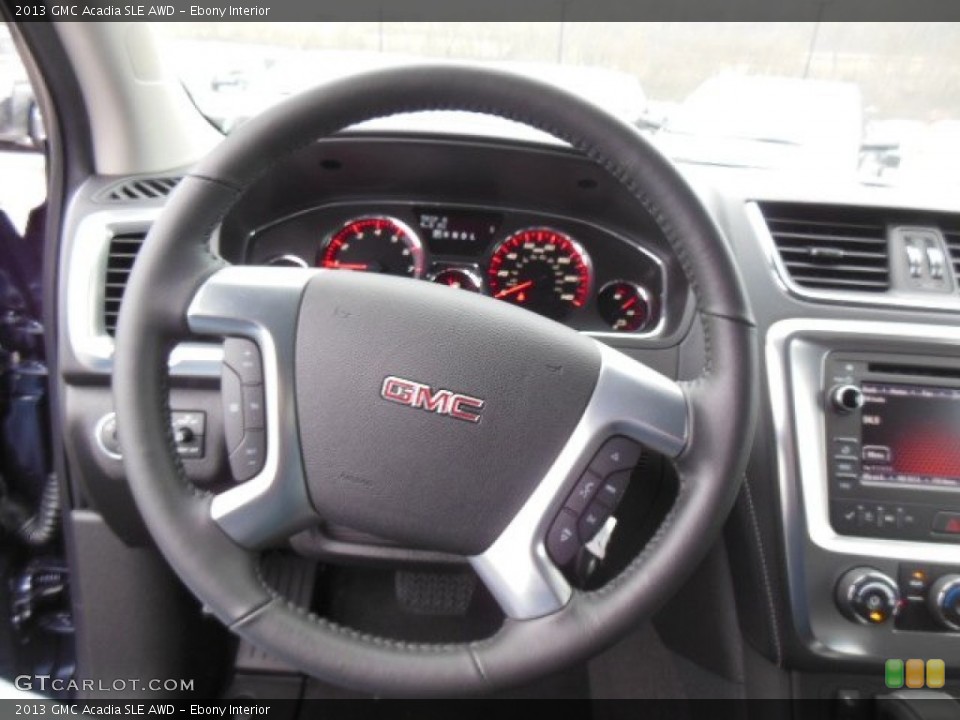 Ebony Interior Steering Wheel for the 2013 GMC Acadia SLE AWD #77629711