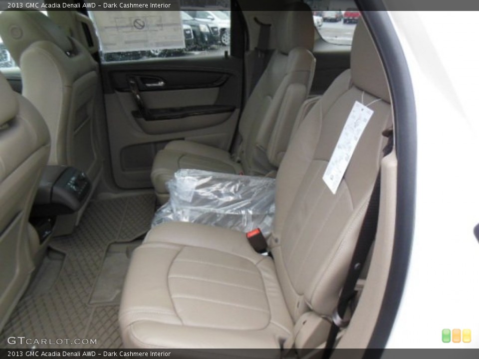 Dark Cashmere Interior Rear Seat for the 2013 GMC Acadia Denali AWD #77630006
