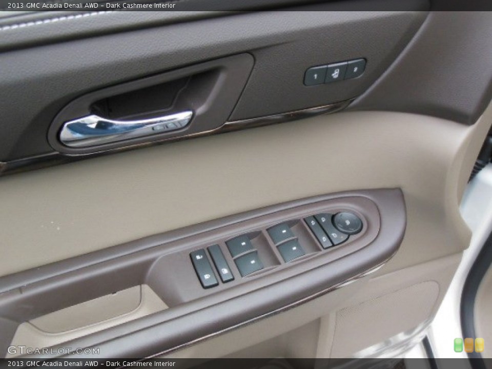 Dark Cashmere Interior Controls for the 2013 GMC Acadia Denali AWD #77630015