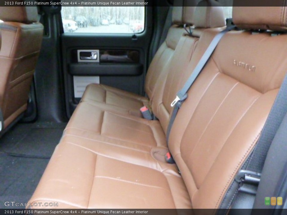 Platinum Unique Pecan Leather Interior Rear Seat for the 2013 Ford F150 Platinum SuperCrew 4x4 #77630756