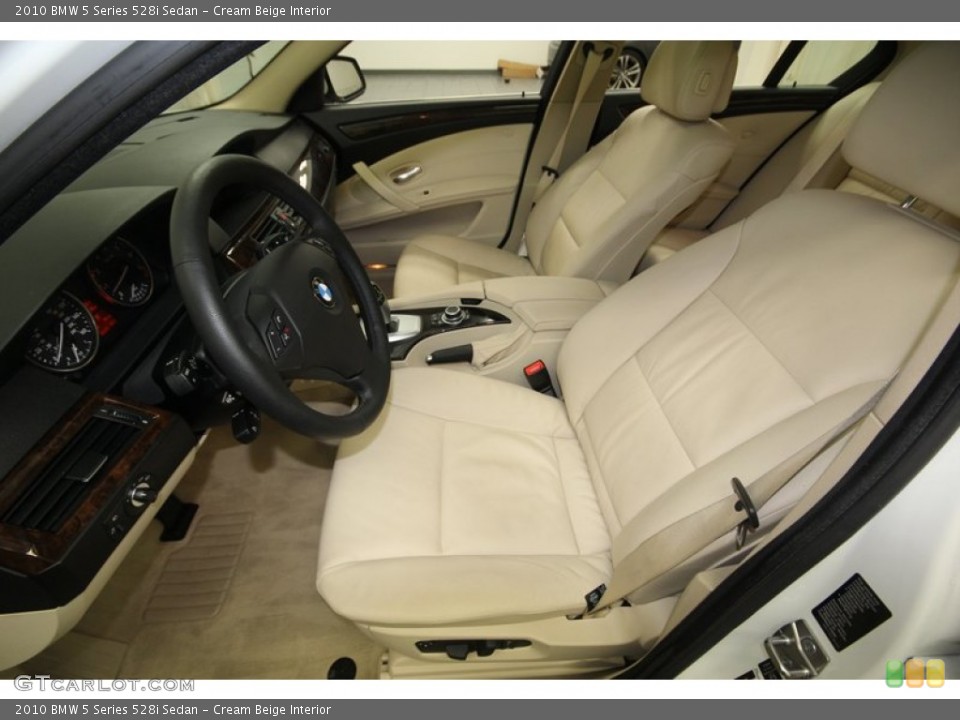 Cream Beige Interior Photo for the 2010 BMW 5 Series 528i Sedan #77631175