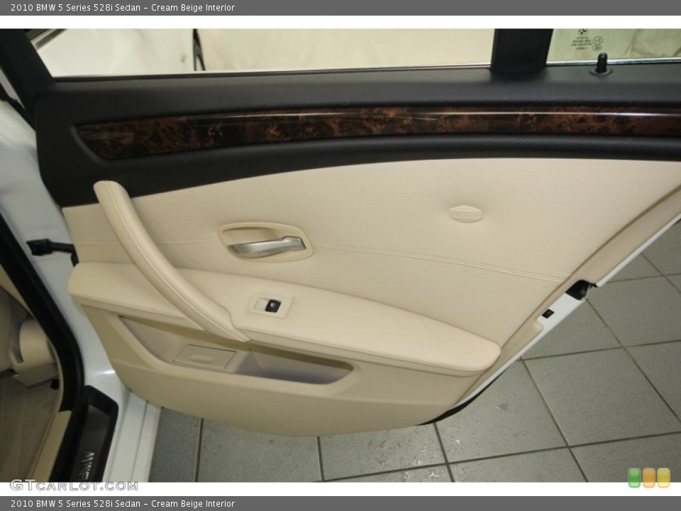Cream Beige Interior Door Panel for the 2010 BMW 5 Series 528i Sedan #77631722