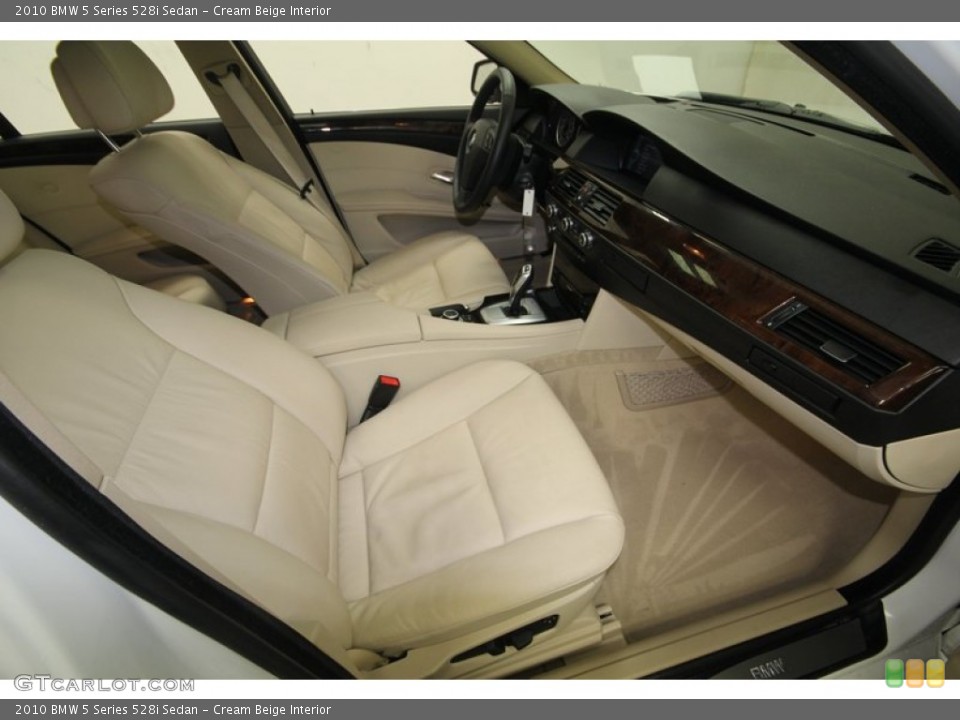 Cream Beige Interior Front Seat for the 2010 BMW 5 Series 528i Sedan #77631754
