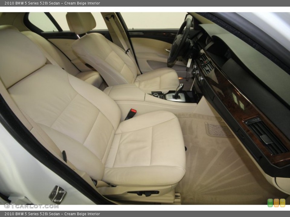 Cream Beige Interior Front Seat for the 2010 BMW 5 Series 528i Sedan #77631799