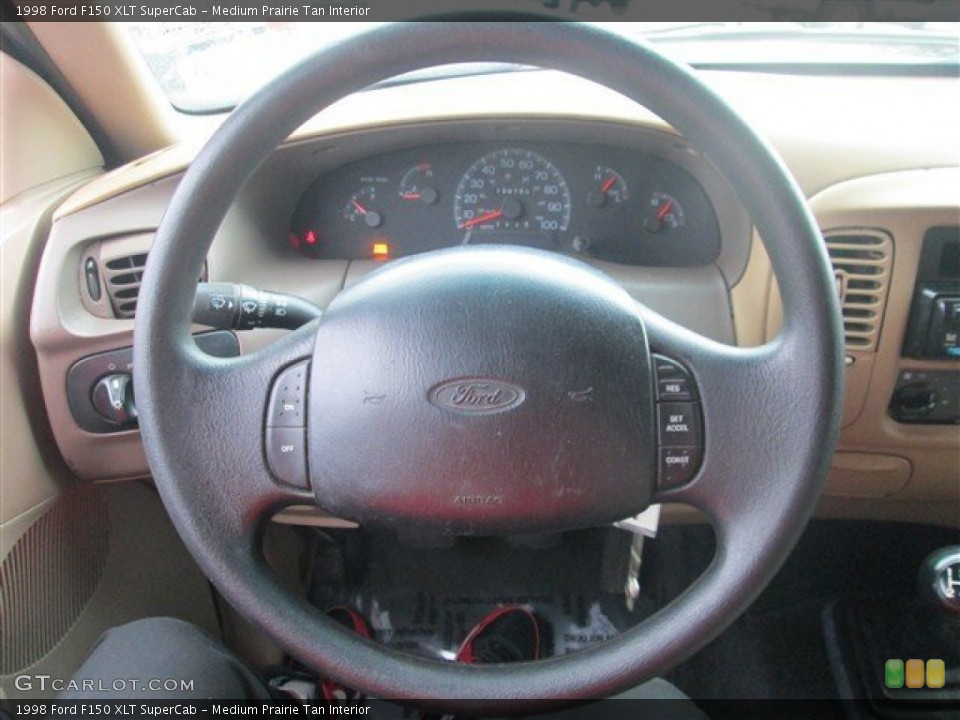Medium Prairie Tan Interior Steering Wheel for the 1998 Ford F150 XLT SuperCab #77633077