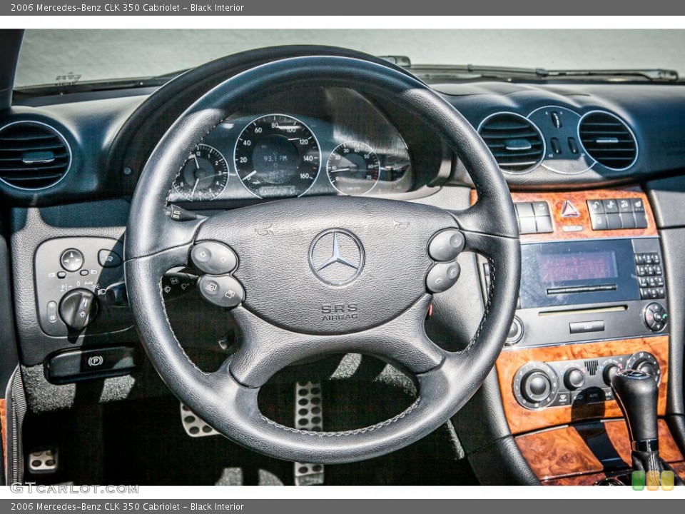 Black Interior Steering Wheel for the 2006 Mercedes-Benz CLK 350 Cabriolet #77633476