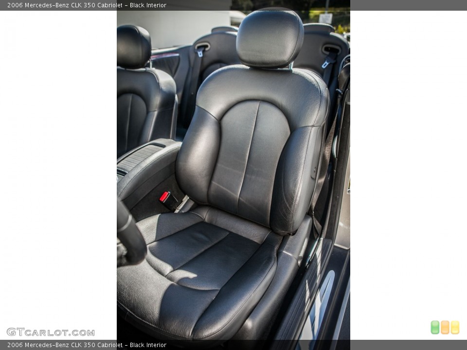 Black Interior Front Seat for the 2006 Mercedes-Benz CLK 350 Cabriolet #77633602