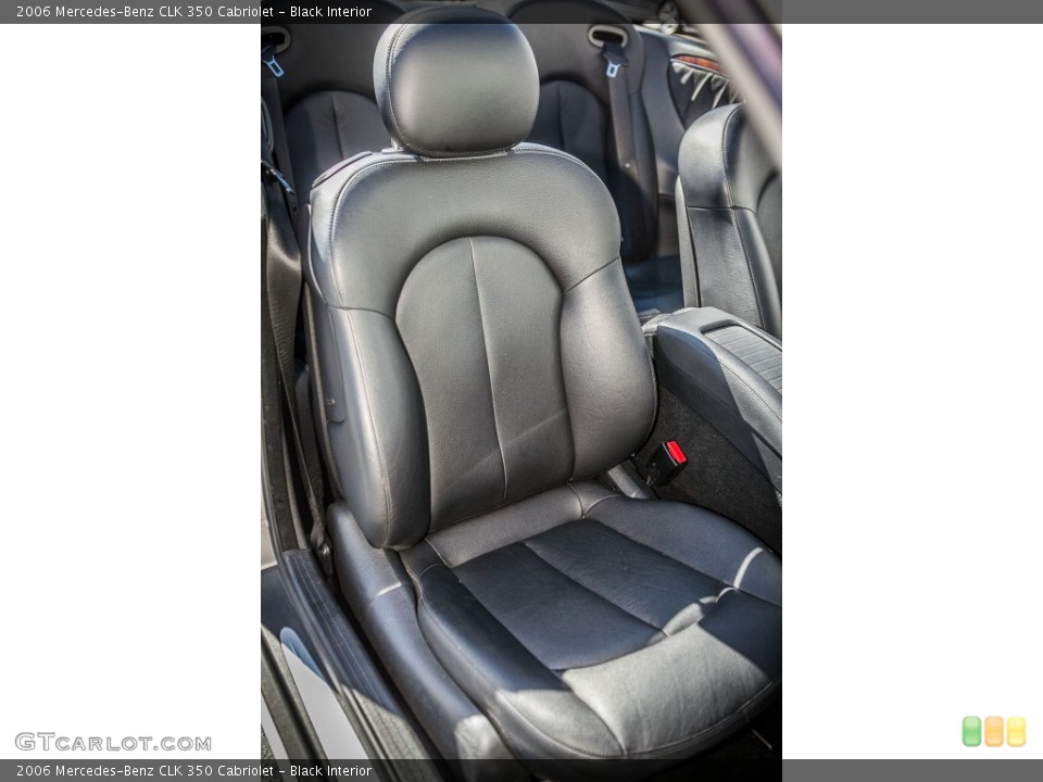 Black Interior Front Seat for the 2006 Mercedes-Benz CLK 350 Cabriolet #77633698