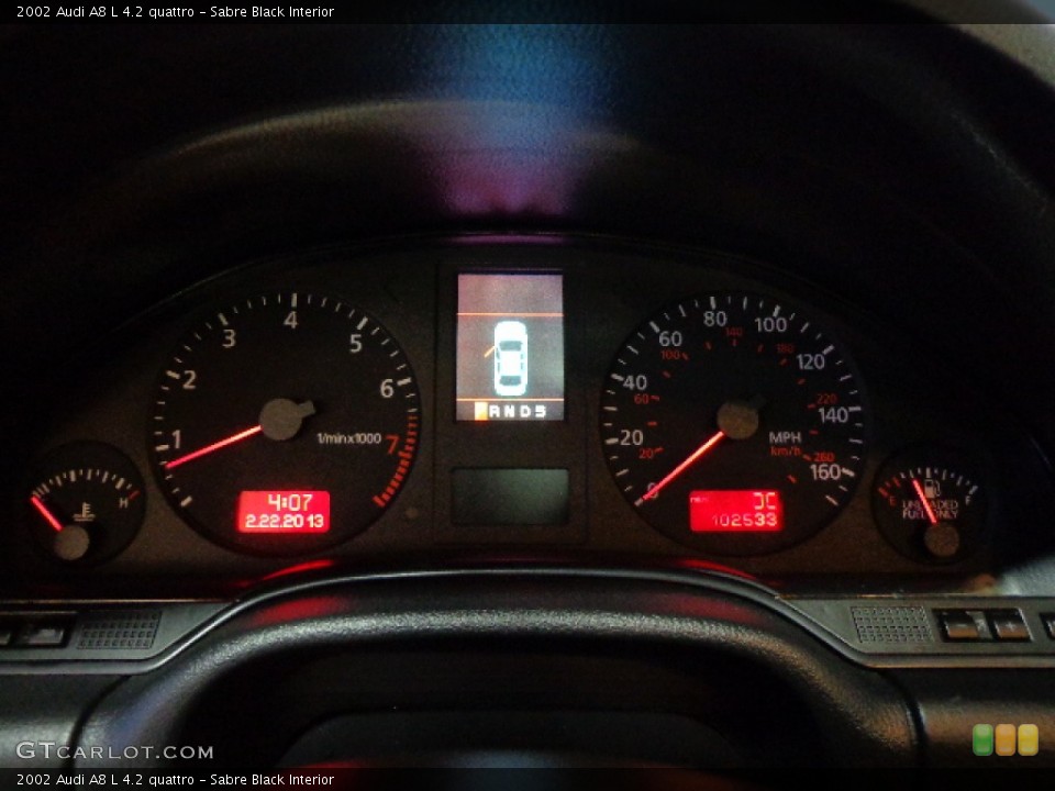 Sabre Black Interior Gauges for the 2002 Audi A8 L 4.2 quattro #77633704