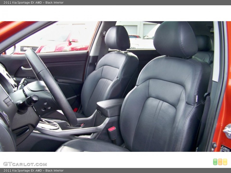 Black Interior Front Seat for the 2011 Kia Sportage EX AWD #77636408