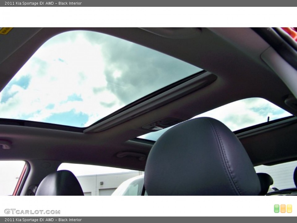 Black Interior Sunroof for the 2011 Kia Sportage EX AWD #77636547