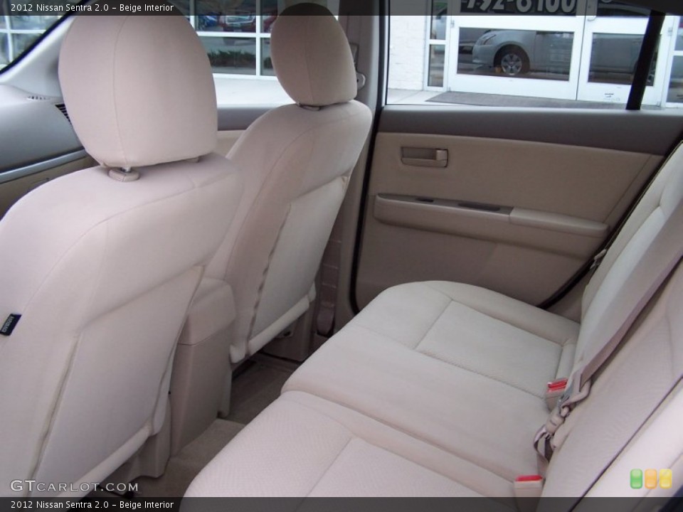 Beige Interior Rear Seat for the 2012 Nissan Sentra 2.0 #77637966
