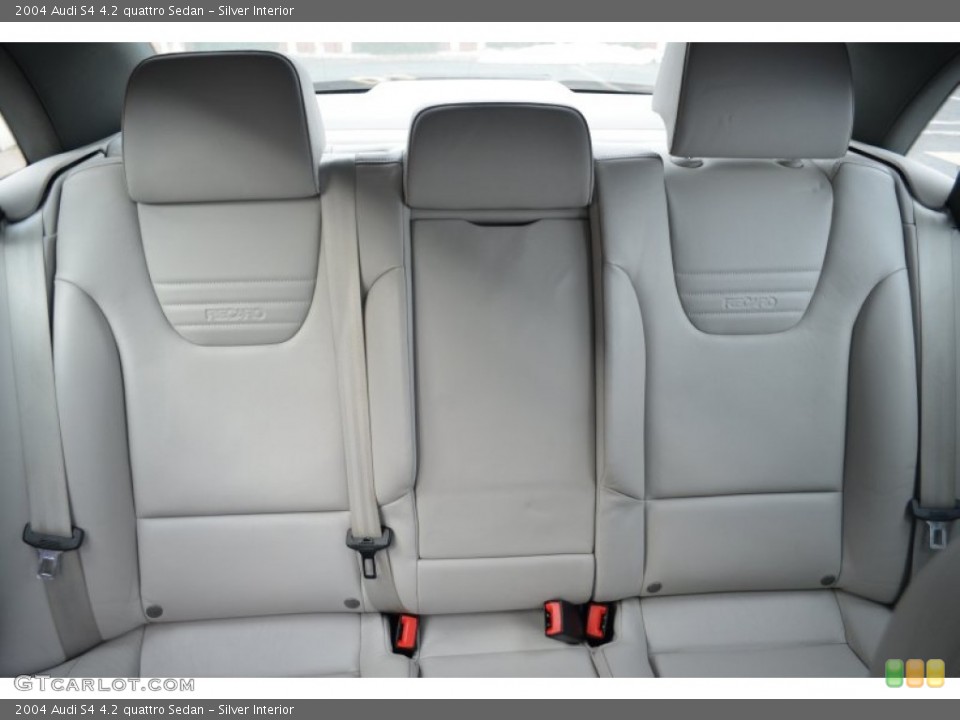 Silver Interior Rear Seat for the 2004 Audi S4 4.2 quattro Sedan #77638033