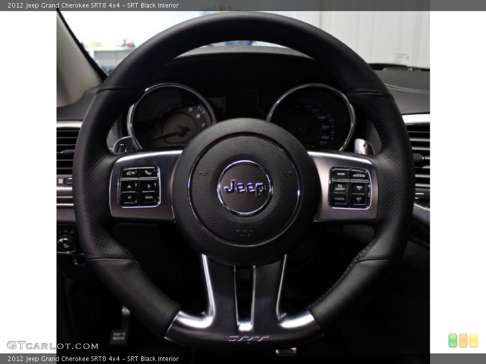 SRT Black Interior Steering Wheel for the 2012 Jeep Grand Cherokee SRT8 4x4 #77638127