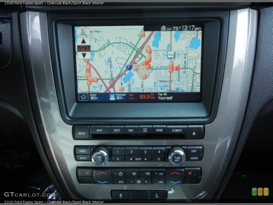 Charcoal Black/Sport Black Interior Navigation for the 2010 Ford Fusion Sport #77639649