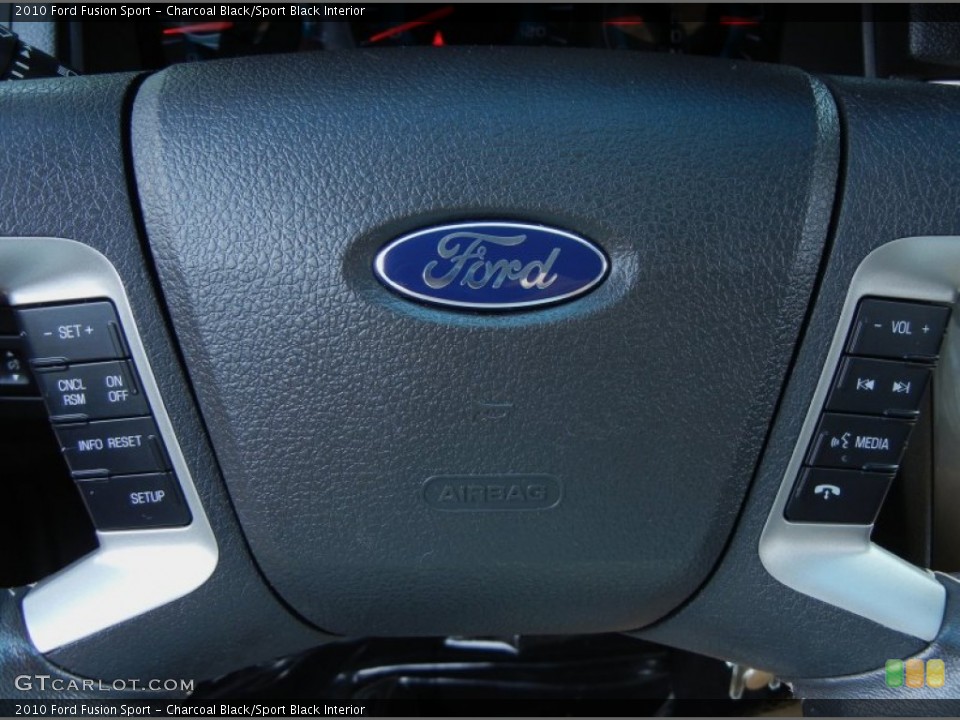 Charcoal Black/Sport Black Interior Steering Wheel for the 2010 Ford Fusion Sport #77639699