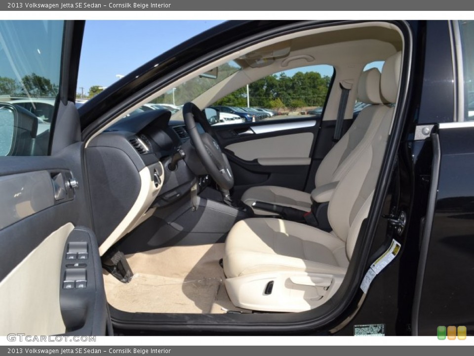 Cornsilk Beige Interior Front Seat for the 2013 Volkswagen Jetta SE Sedan #77640381