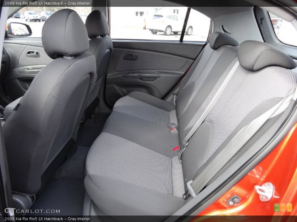 Gray Interior Rear Seat for the 2009 Kia Rio Rio5 LX Hatchback #77640588