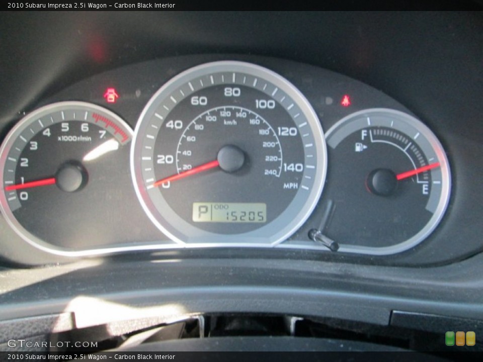 Carbon Black Interior Gauges for the 2010 Subaru Impreza 2.5i Wagon #77641077