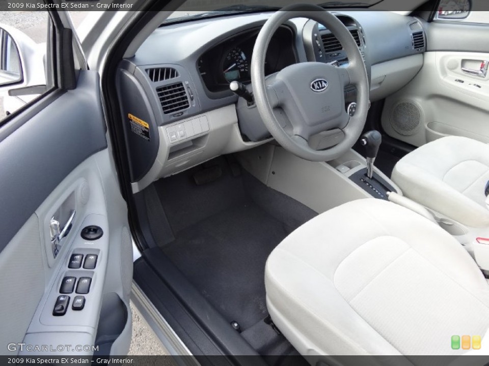 Gray Interior Prime Interior for the 2009 Kia Spectra EX Sedan #77641083