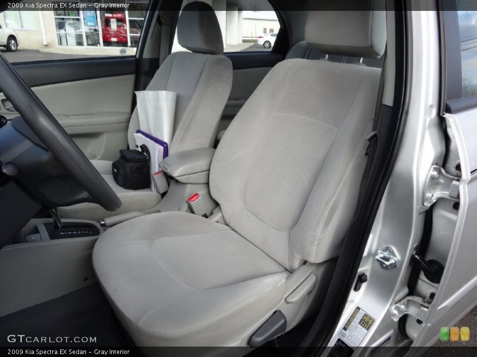 Gray Interior Front Seat for the 2009 Kia Spectra EX Sedan #77641149