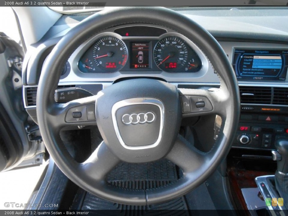 Black Interior Steering Wheel for the 2008 Audi A6 3.2 quattro Sedan #77641380