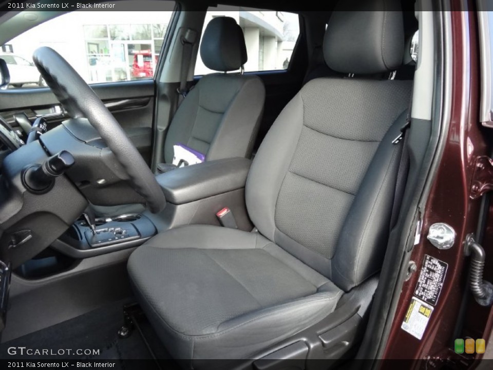 Black Interior Front Seat for the 2011 Kia Sorento LX #77641851