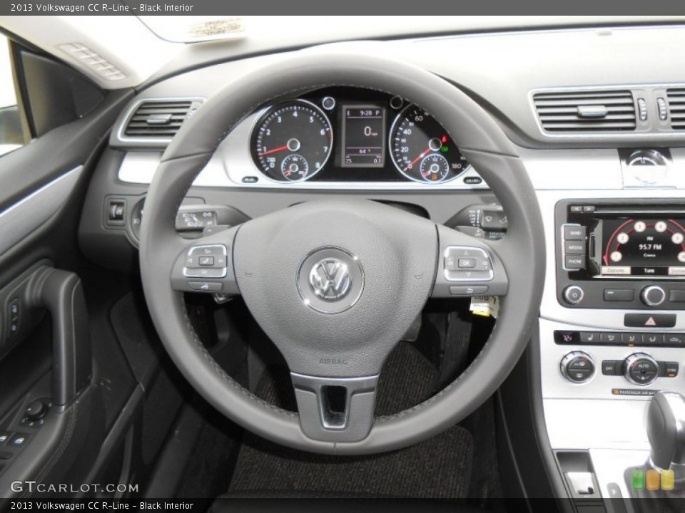 Black Interior Steering Wheel for the 2013 Volkswagen CC R-Line #77641887