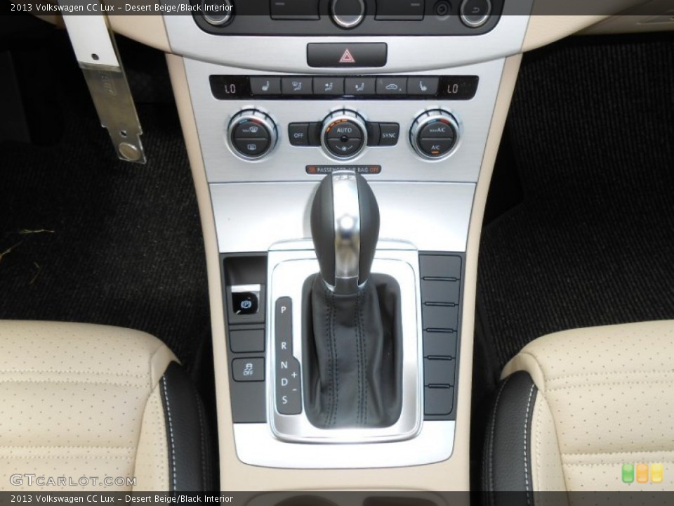 Desert Beige/Black Interior Transmission for the 2013 Volkswagen CC Lux #77642553