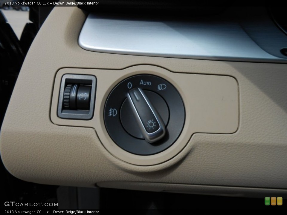 Desert Beige/Black Interior Controls for the 2013 Volkswagen CC Lux #77642627