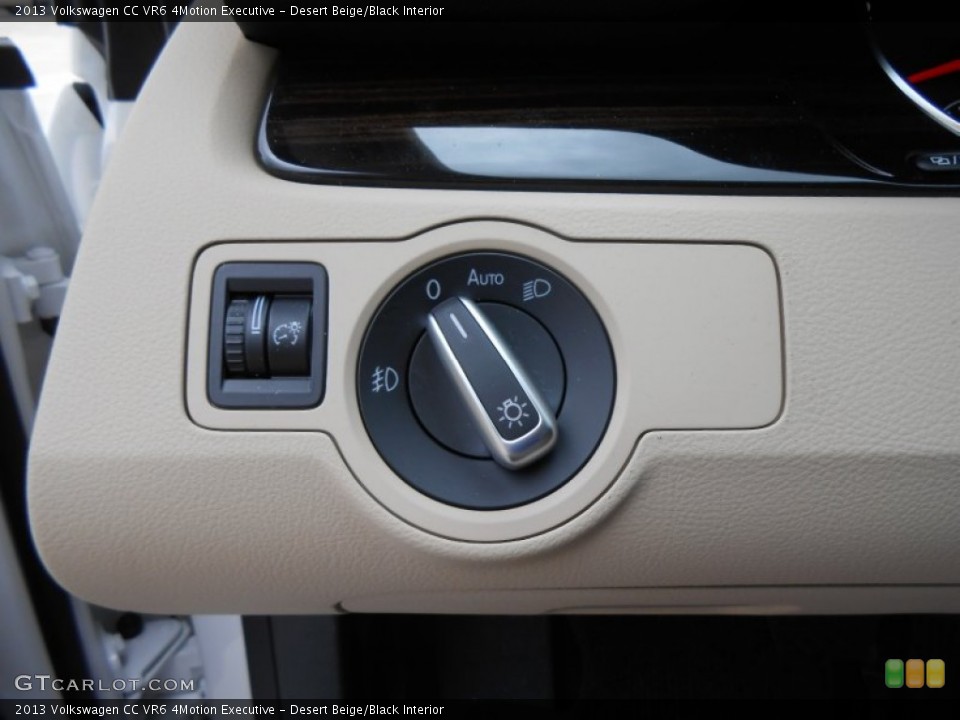 Desert Beige/Black Interior Controls for the 2013 Volkswagen CC VR6 4Motion Executive #77643769