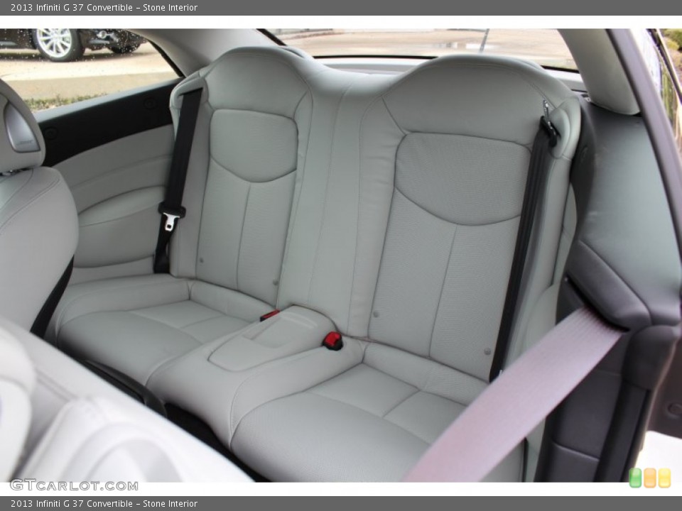Stone Interior Rear Seat for the 2013 Infiniti G 37 Convertible #77645652