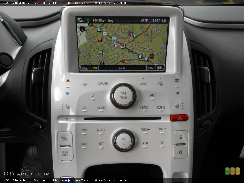 Jet Black/Ceramic White Accents Interior Navigation for the 2013 Chevrolet Volt  #77645697