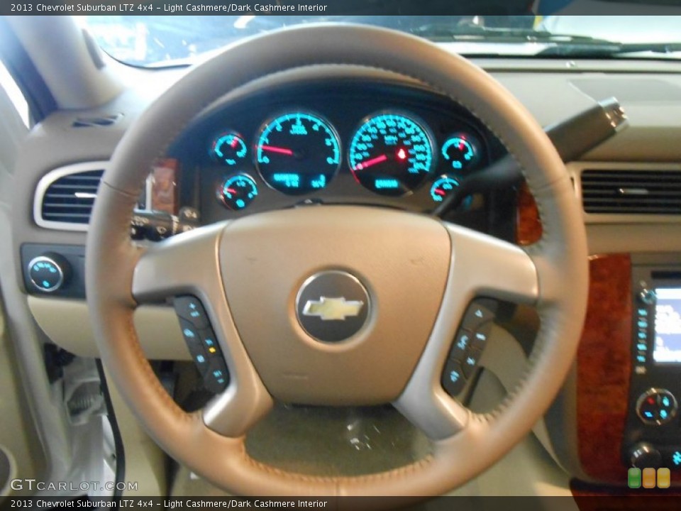 Light Cashmere/Dark Cashmere Interior Steering Wheel for the 2013 Chevrolet Suburban LTZ 4x4 #77646133