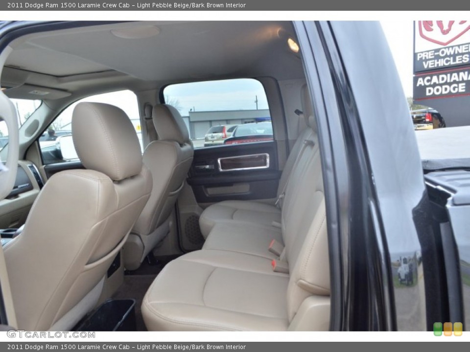 Light Pebble Beige/Bark Brown Interior Rear Seat for the 2011 Dodge Ram 1500 Laramie Crew Cab #77646348