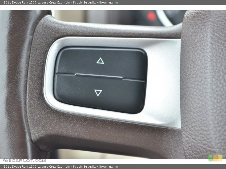 Light Pebble Beige/Bark Brown Interior Controls for the 2011 Dodge Ram 1500 Laramie Crew Cab #77646468