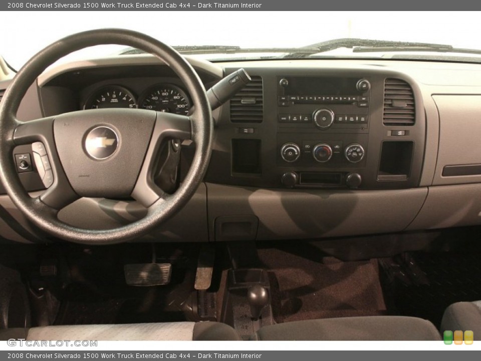 Dark Titanium Interior Dashboard for the 2008 Chevrolet Silverado 1500 Work Truck Extended Cab 4x4 #77646768