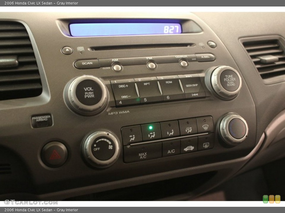 Gray Interior Controls for the 2006 Honda Civic LX Sedan #77647000