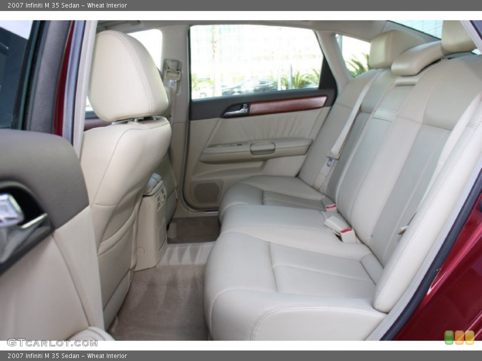 Wheat Interior Rear Seat for the 2007 Infiniti M 35 Sedan #77647188