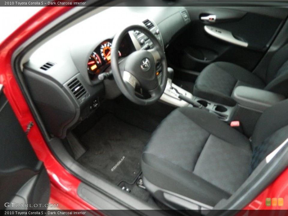 Dark Charcoal Interior Prime Interior for the 2010 Toyota Corolla S #77647281