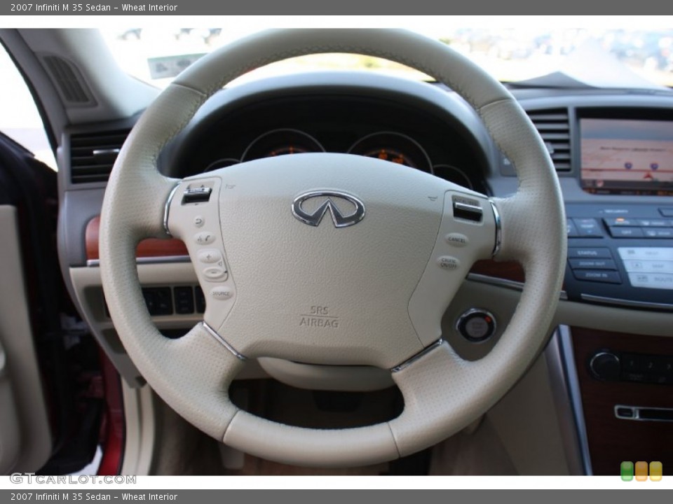 Wheat Interior Steering Wheel for the 2007 Infiniti M 35 Sedan #77647386