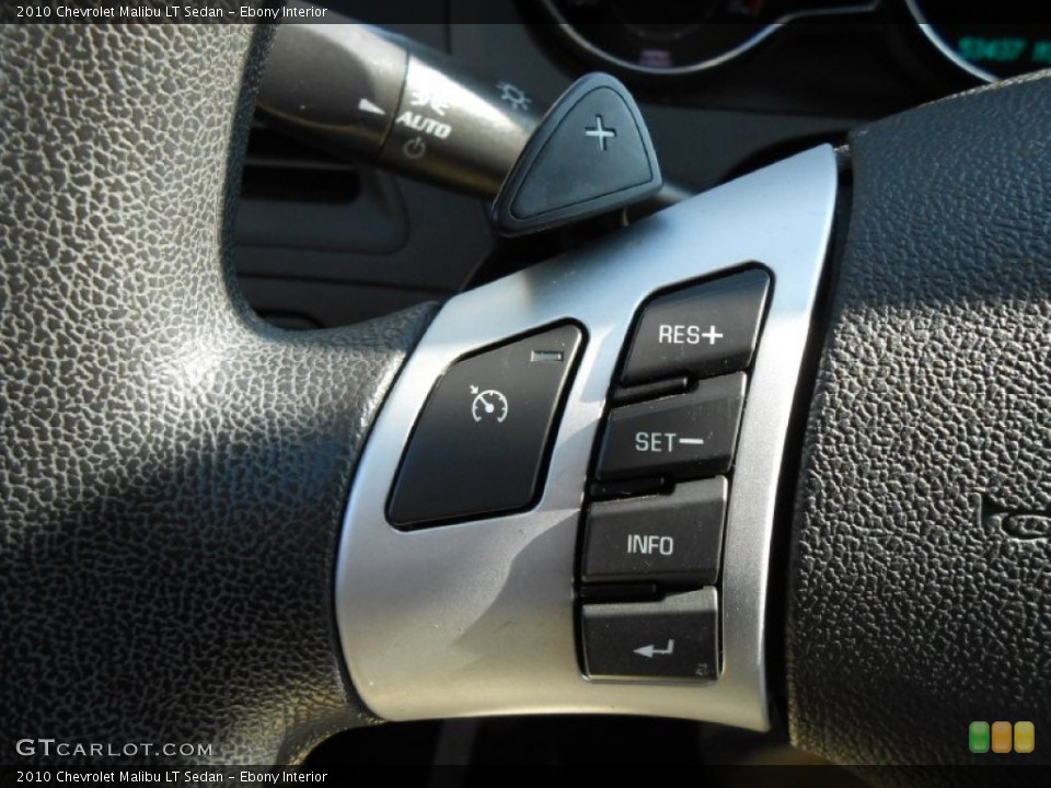 Ebony Interior Controls for the 2010 Chevrolet Malibu LT Sedan #77647788