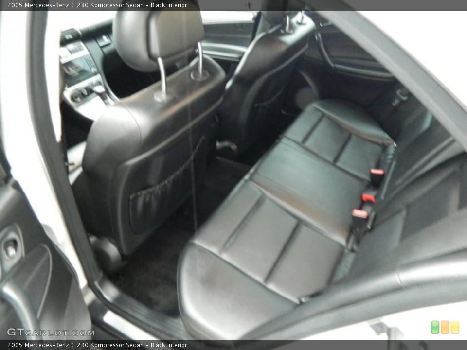 Black Interior Rear Seat for the 2005 Mercedes-Benz C 230 Kompressor Sedan #77647803