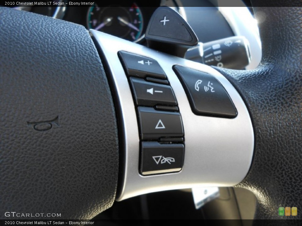 Ebony Interior Controls for the 2010 Chevrolet Malibu LT Sedan #77647846