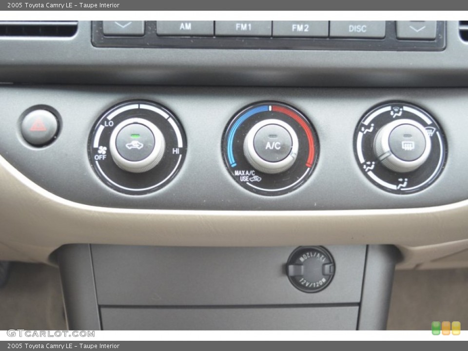 Taupe Interior Controls for the 2005 Toyota Camry LE #77648013