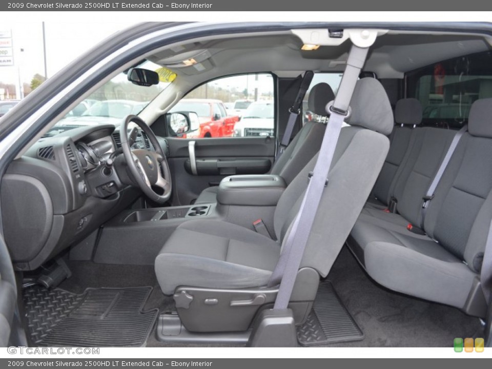 Ebony Interior Photo for the 2009 Chevrolet Silverado 2500HD LT Extended Cab #77648344