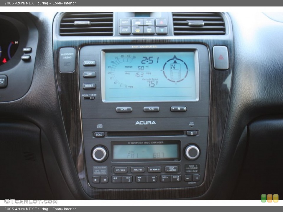 Ebony Interior Controls for the 2006 Acura MDX Touring #77648814
