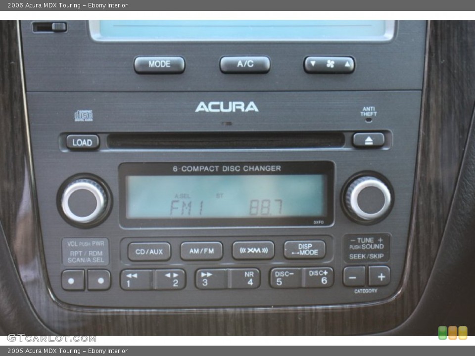 Ebony Interior Audio System for the 2006 Acura MDX Touring #77648862