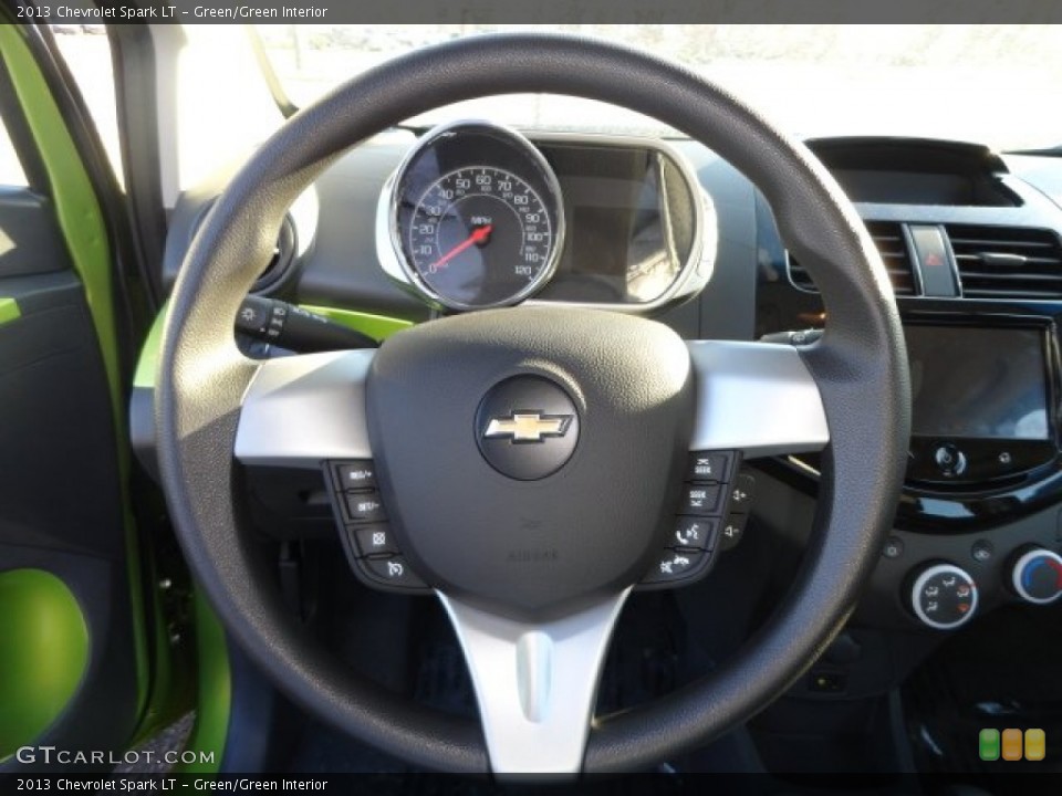 Green/Green Interior Steering Wheel for the 2013 Chevrolet Spark LT #77648913