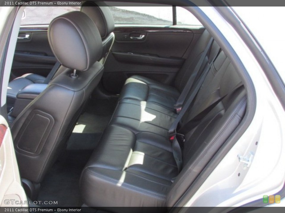 Ebony Interior Rear Seat for the 2011 Cadillac DTS Premium #77649117
